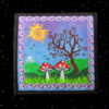 Fly Agaric Spiral Tree Embroidered Patch by Cosmic-Corner