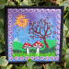 Fly Agaric Spiral Tree Embroidered Patch by Cosmic-Corner