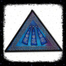 Druid Awen Triangular Embroidered sew/iron-on patch by Cosmic-Corner