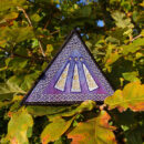 Druid Awen Triangular Embroidered sew/iron-on patch by Cosmic-Corner