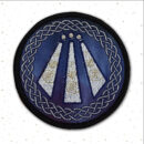 Druid Awen Round Embroidered sew/iron-on patch by Cosmic-Corner