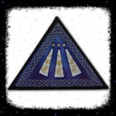 Druid Awen Triangular Embroidered sew/iron-on patch by Cosmic-Corner