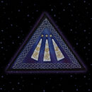 Druid Awen Triangular Embroidered sew/iron-on patch by Cosmic-Corner