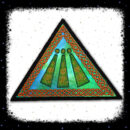 Druid Awen Triangular Embroidered sew/iron-on patch by Cosmic-Corner