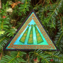 Druid Awen Triangular Embroidered sew/iron-on patch by Cosmic-Corner