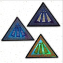 Druid Awen Triangular Embroidered sew/iron-on patch by Cosmic-Corner