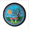 Fly Agaric Spiral Tree Round Embroidered Patch By Cosmic-Corner