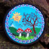 Fly Agaric Spiral Tree Round Embroidered Patch By Cosmic-Corner