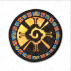 Hunab Ku Mayan Art Round Embroidered Patch by Cosmic-Corner